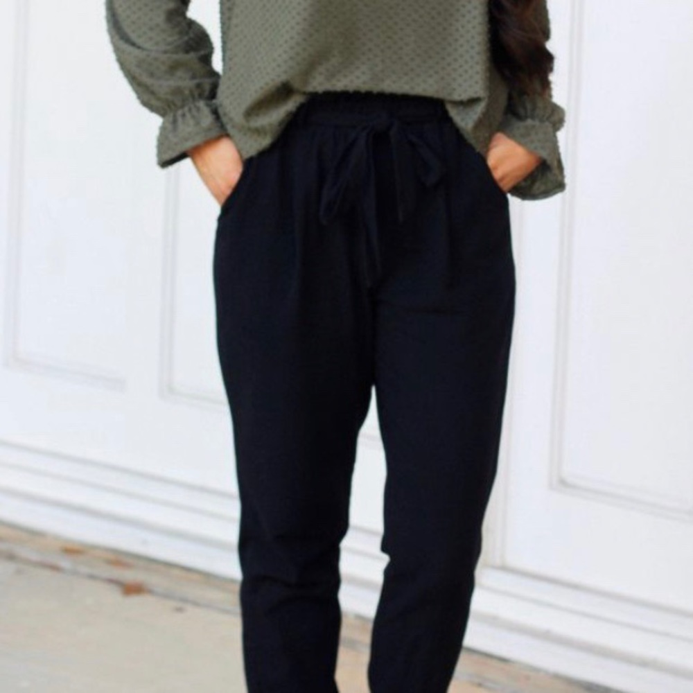 LOVE TREE High Waisted Linen Dress Pant